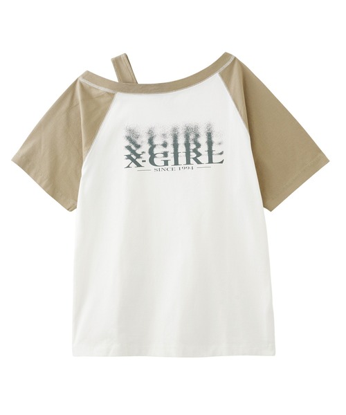 ☆送料・関税込☆BLUR 1.0★B LOGO PRINTED T SHIRT★Tシャツ★ セール】BLURRED LOGO LAYERED SHOULDER TEE（Tシャツ
