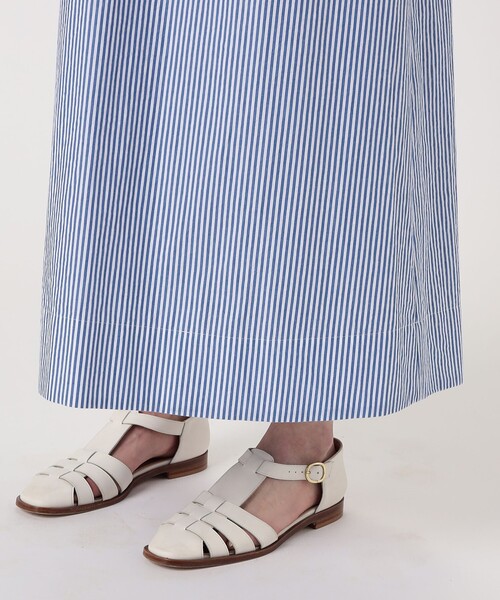 MACPHEE（マカフィー）の「コットンタイプライター フロントフリルワンピース（シャツワンピース・レディース・ホワイト/ブルー系その他2・36）」の10枚目の写真