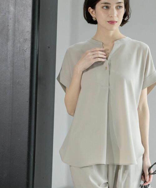 7色展開/SS-LLサイズ》ストレッチスキッパーブラウス