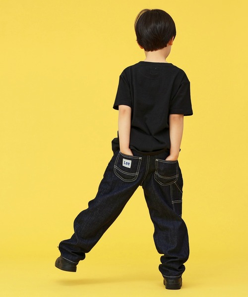 Lee（リー）の「Lee/リー【110-160cm】キッズ ワイドテーパードデニム ペインターパンツ（デニムパンツ・キッズ・ライトインディゴブルー/インディゴブルー・110/120/130/140/150/160）」の2枚目の写真