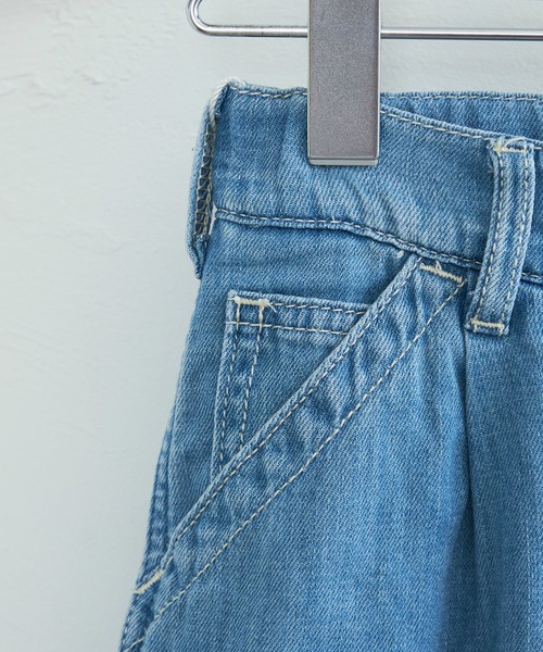 Lee（リー）の「Lee/リー【110-160cm】キッズ ワイドテーパードデニム ペインターパンツ（デニムパンツ・キッズ・ライトインディゴブルー/インディゴブルー・110/120/130/140/150/160）」の5枚目の写真