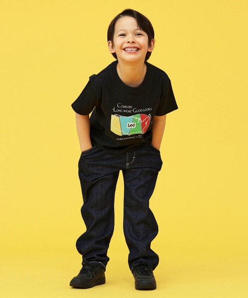 Lee（リー）の「Lee/リー【110-160cm】キッズ ワイドテーパードデニム ペインターパンツ（デニムパンツ・キッズ・ライトインディゴブルー/インディゴブルー・110/120/130/140/150/160）」の18枚目の写真