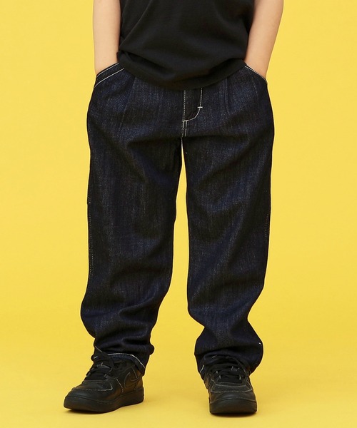 Lee（リー）の「Lee/リー【110-160cm】キッズ ワイドテーパードデニム ペインターパンツ（デニムパンツ・キッズ・ライトインディゴブルー/インディゴブルー・110/120/130/140/150/160）」の15枚目の写真