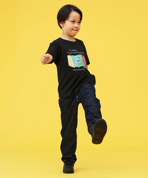 Lee（リー）の「Lee/リー【110-160cm】キッズ ワイドテーパードデニム ペインターパンツ（デニムパンツ・キッズ・ライトインディゴブルー/インディゴブルー・110/120/130/140/150/160）」の21枚目の写真