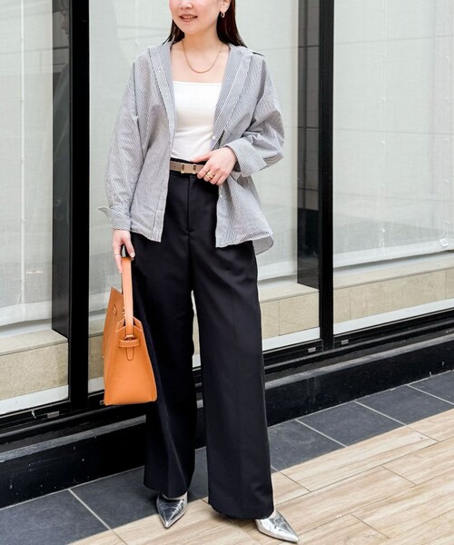 ブラウス シャツ 3WAYエアリーストライプシャツ レディース NOLLEY'S Sophi ブラウス シャツ 3WAYエアリーストライプシャツ