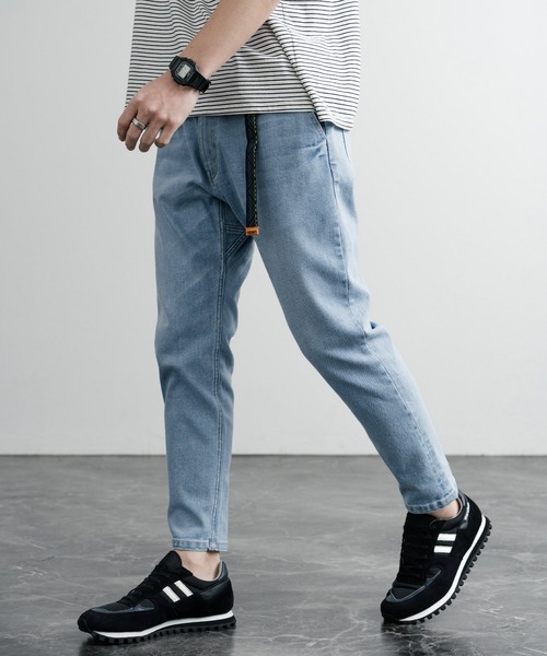 KRIFF MAYER（クリフメイヤー）の「KRIFF MAYER クリフメイヤー ストレッチデニムナロークライミング9分丈イージーアンクルパンツ 1644011A（デニムパンツ・メンズ・ライトブルー/ノンウォッシュ/ダークブルー・S/M/L/XL）」の2枚目の写真