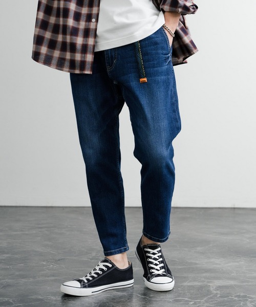 KRIFF MAYER（クリフメイヤー）の「KRIFF MAYER クリフメイヤー ストレッチデニムナロークライミング9分丈イージーアンクルパンツ 1644011A（デニムパンツ・メンズ・ライトブルー/ノンウォッシュ/ダークブルー・S/M/L/XL）」の19枚目の写真