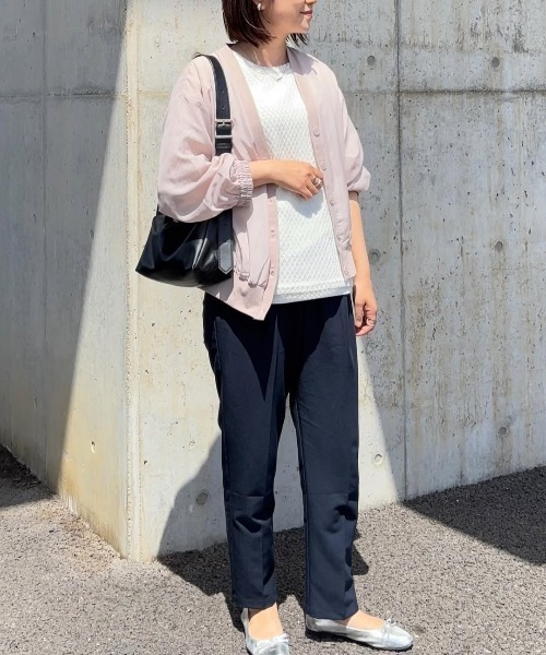 ikka(イッカ)の「【雑誌InRed6月号掲載】レースアンサンブルプルオーバー【2点セット/親子コーデ】(Tシャツ/カットソー・レディース・オフホワイト/ブルー/ブラック/ダークベージュ・M/L/S)」の12枚目の写真