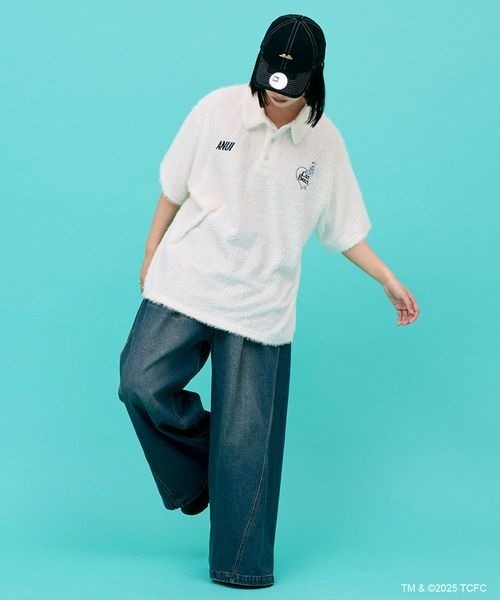 Anui（アニュイ）の「【ケアベア×Anui】フェザーポロシャツ（ポロシャツ・レディース・オフホワイト/ブラック・FREE）」の10枚目の写真