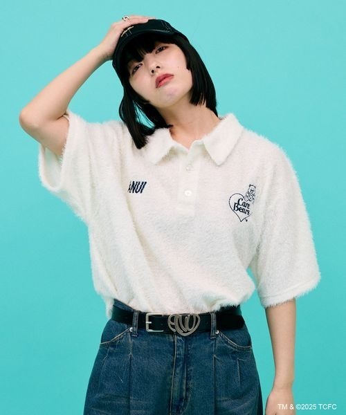 Anui（アニュイ）の「【ケアベア×Anui】フェザーポロシャツ（ポロシャツ・レディース・オフホワイト/ブラック・FREE）」の12枚目の写真