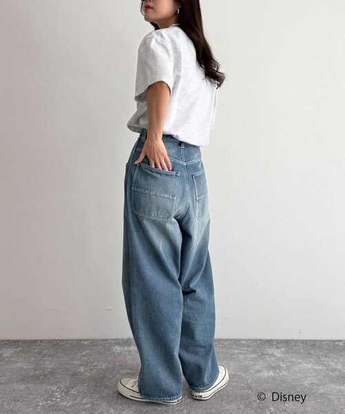 fredy emue(フレディエミュ)の「【GOOD ROCK SPEED/グッドロックスピード】Disney Mickey 半袖Tシャツ(Tシャツ/カットソー・レディース・グリーン/ライトグレー・38)」の6枚目の写真