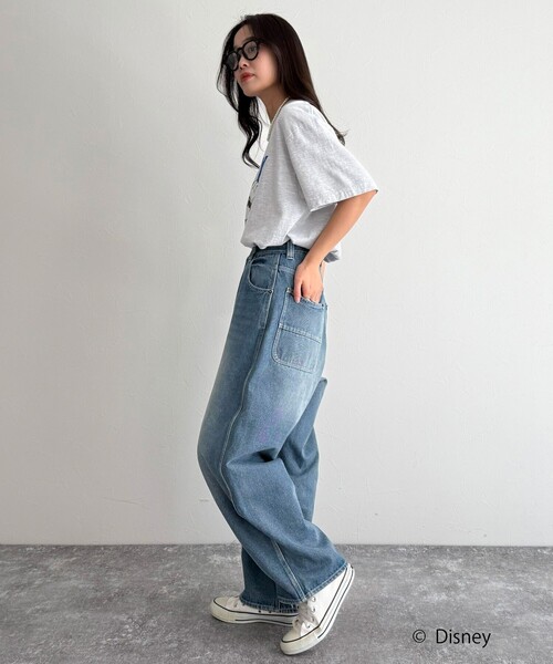 fredy emue(フレディエミュ)の「【GOOD ROCK SPEED/グッドロックスピード】Disney Mickey 半袖Tシャツ(Tシャツ/カットソー・レディース・グリーン/ライトグレー・38)」の7枚目の写真