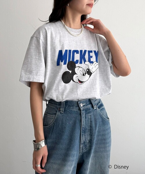 fredy emue(フレディエミュ)の「【GOOD ROCK SPEED/グッドロックスピード】Disney Mickey 半袖Tシャツ(Tシャツ/カットソー・レディース・グリーン/ライトグレー・38)」の8枚目の写真