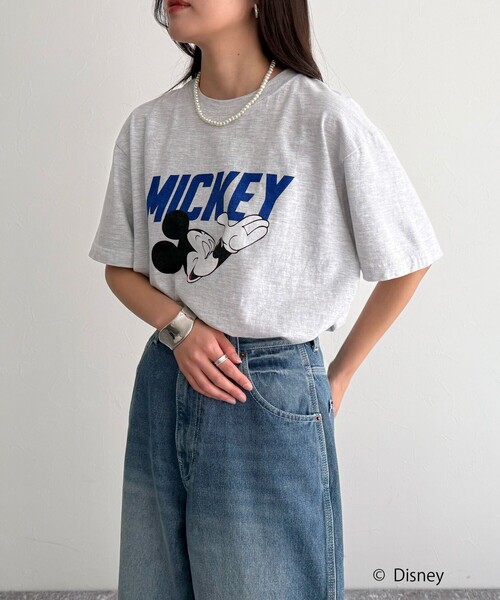 fredy emue(フレディエミュ)の「【GOOD ROCK SPEED/グッドロックスピード】Disney Mickey 半袖Tシャツ(Tシャツ/カットソー・レディース・グリーン/ライトグレー・38)」の9枚目の写真