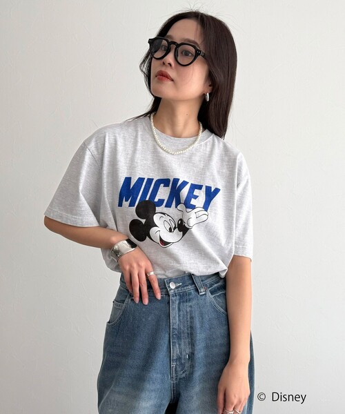 fredy emue(フレディエミュ)の「【GOOD ROCK SPEED/グッドロックスピード】Disney Mickey 半袖Tシャツ(Tシャツ/カットソー・レディース・グリーン/ライトグレー・38)」の10枚目の写真