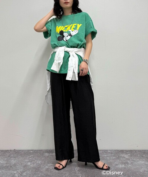 fredy emue(フレディエミュ)の「【GOOD ROCK SPEED/グッドロックスピード】Disney Mickey 半袖Tシャツ(Tシャツ/カットソー・レディース・グリーン/ライトグレー・38)」の16枚目の写真