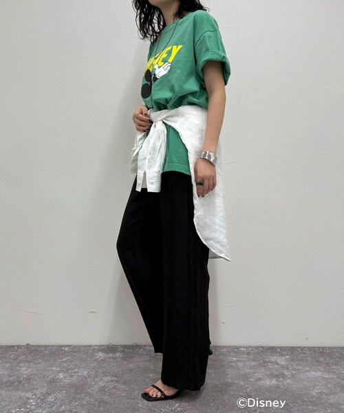 fredy emue(フレディエミュ)の「【GOOD ROCK SPEED/グッドロックスピード】Disney Mickey 半袖Tシャツ(Tシャツ/カットソー・レディース・グリーン/ライトグレー・38)」の18枚目の写真