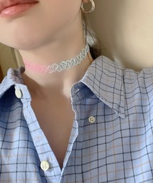 MASHIRO（マシロ）の「【MASHIRO】ワイヤータトゥーチョーカー/Y2K 平成ギャル 推しカラー（MA/EK277）（チョーカー）」