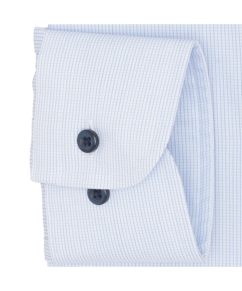 TOKYO SHIRTS(トウキョウシャツ)の「超形態安定ノーアイロン レギュラー 長袖ビジネスワイシャツ(ビジネスシャツ・メンズ・ブルー・首回り37cm-裄丈80cm/首回り39cm-裄丈80cm/首回り39cm-裄丈84cm/首回り41cm-裄丈82cm/首回り41cm-裄丈86cm/首回り42cm-裄丈82cm/首回り42cm-裄丈86cm/首回り43cm-裄丈82cm/首回り43cm-裄丈86cm/首回り37cm-裄丈84cm)」の3枚目の写真