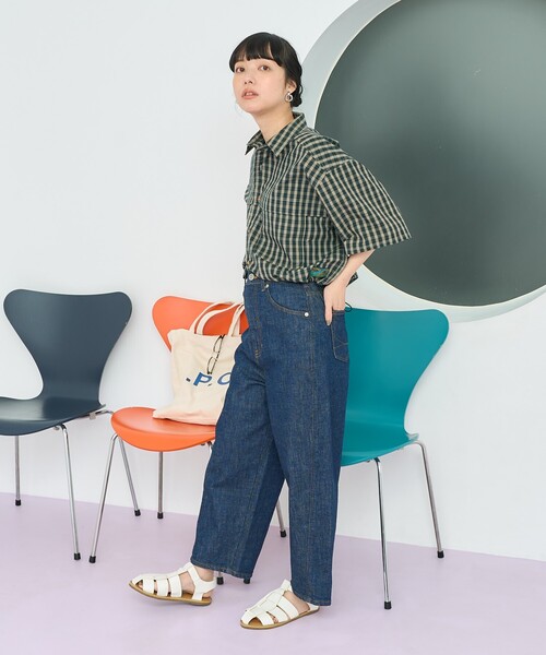 Foxfire FREAK'S STORE ショートスリーブシャツ グリーン Foxfire/別注 フィッシングポケット ショートスリーブシャツ