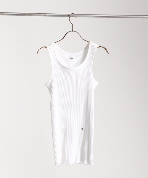 VERMEIL par iena（ヴェルメイユパーイエナ）の「TANC TOKYO タンクトウキョウ SKINTOP TC25A-001（タンクトップ・レディース・ブラック/ホワイト・FREE）」の20枚目の写真