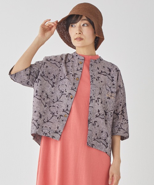 KRIFF MAYER Lady's Collection(クリフメイヤーレディースコレクション)の「【綿100%】インド綿草木染めドルマンシャツ(シャツ/ブラウス・レディース・ブルー/グレー/サックスブルー/ネイビー・LARGE/MEDIUM)」の3枚目の写真