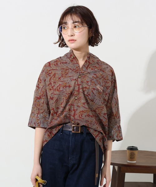 KRIFF MAYER Lady's Collection(クリフメイヤーレディースコレクション)の「【綿100%】インド綿草木染めドルマンシャツ(シャツ/ブラウス・レディース・ブルー/グレー/サックスブルー/ネイビー・LARGE/MEDIUM)」の4枚目の写真