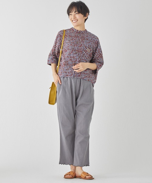 KRIFF MAYER Lady's Collection(クリフメイヤーレディースコレクション)の「【綿100%】インド綿草木染めドルマンシャツ(シャツ/ブラウス・レディース・ブルー/グレー/サックスブルー/ネイビー・LARGE/MEDIUM)」の8枚目の写真