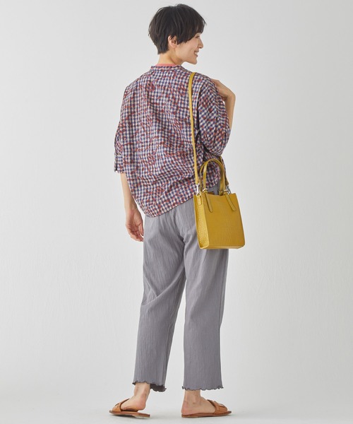 KRIFF MAYER Lady's Collection(クリフメイヤーレディースコレクション)の「【綿100%】インド綿草木染めドルマンシャツ(シャツ/ブラウス・レディース・ブルー/グレー/サックスブルー/ネイビー・LARGE/MEDIUM)」の10枚目の写真