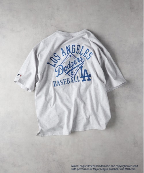 MLB（メジャーリーグベースボール）の「【MLB】「別注」ワッペンプリントTシャツ（Tシャツ/カットソー・メンズ・ホワイト/ロイヤルブルー/オレンジ/グレー/ブラウン/ブラック・L/M/XL）」の4枚目の写真