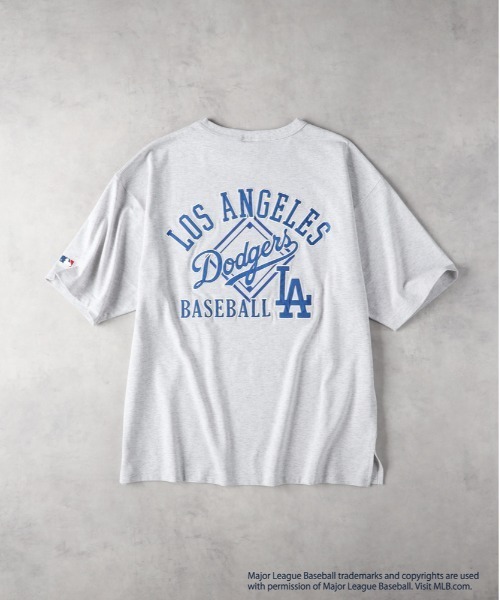 MLB（メジャーリーグベースボール）の「【MLB】「別注」ワッペンプリントTシャツ（Tシャツ/カットソー・メンズ・ホワイト/ロイヤルブルー/オレンジ/グレー/ブラウン/ブラック・L/M/XL）」の15枚目の写真