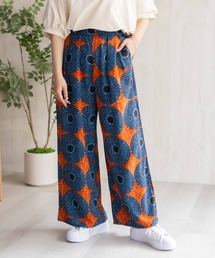 Howdy Marie インドレーヨン 総柄ワイドパンツ【接触冷感】