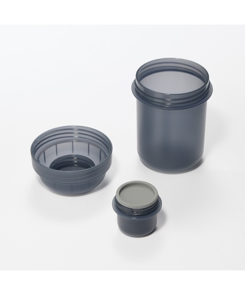 無印良品(ムジルシリョウヒン)の「トッピングカップ付き ランチカプセル 350mL(お弁当箱・メンズ・ブラック/その他・FREE)」の19枚目の写真