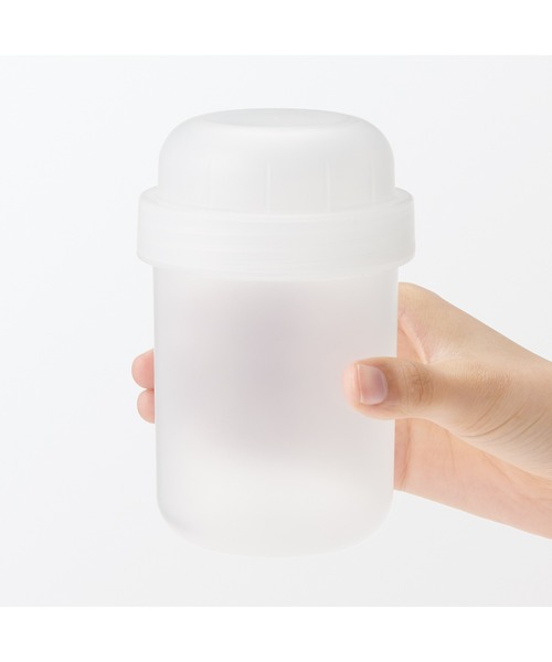 無印良品(ムジルシリョウヒン)の「トッピングカップ付き ランチカプセル 350mL(お弁当箱・メンズ・ブラック/その他・FREE)」の6枚目の写真