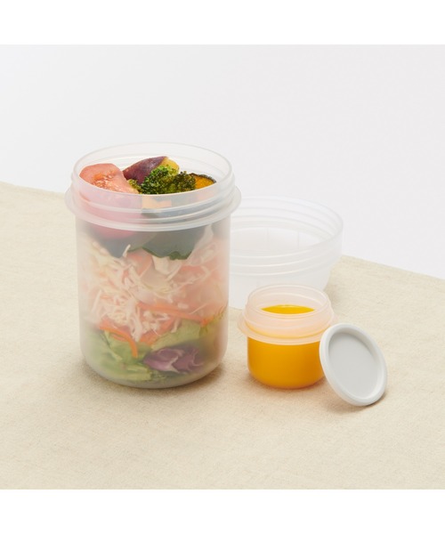 無印良品(ムジルシリョウヒン)の「トッピングカップ付き ランチカプセル 350mL(お弁当箱・メンズ・ブラック/その他・FREE)」の5枚目の写真
