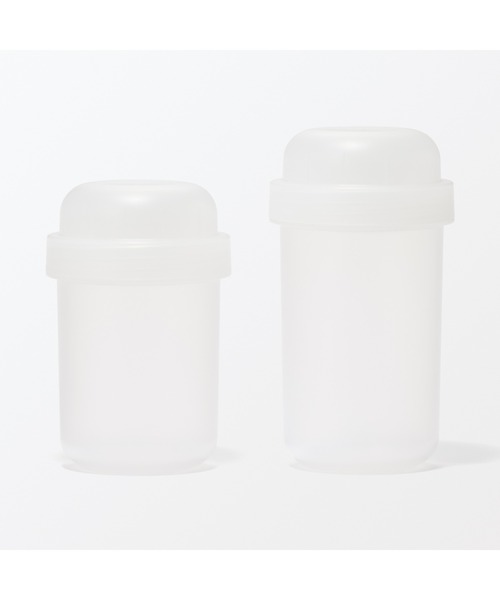 無印良品(ムジルシリョウヒン)の「トッピングカップ付き ランチカプセル 350mL(お弁当箱・メンズ・ブラック/その他・FREE)」の4枚目の写真
