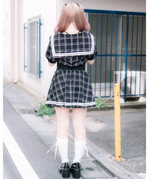 TRAVAS トラバストーキョー セーラーコート ホワイト TRAVAS TOKYO/トラバス トーキョー』セーラーカラーセットアップ