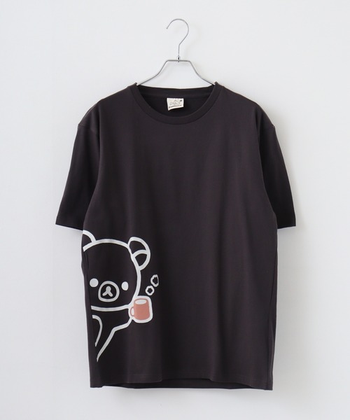 FUNALIVE(ファンアライブ)の「Rilakkuma 天竺 クルーネック ビッグシルエット 半袖Tシャツ(Tシャツ/カットソー・レディース・ベージュ/ダークブルー/ブラック系/サックスブルー/ブラック/スモークピンク/グレー系1/グレー系/パープル系/アッシュグレー/ホワイト/チャコールグレー・M/S/L)」の8枚目の写真