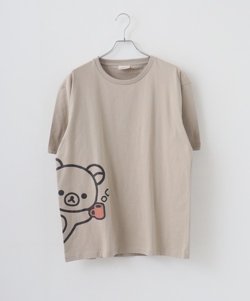 FUNALIVE(ファンアライブ)の「Rilakkuma 天竺 クルーネック ビッグシルエット 半袖Tシャツ(Tシャツ/カットソー・レディース・ベージュ/ダークブルー/ブラック系/サックスブルー/ブラック/スモークピンク/グレー系1/グレー系/パープル系/アッシュグレー/ホワイト/チャコールグレー・M/S/L)」の21枚目の写真