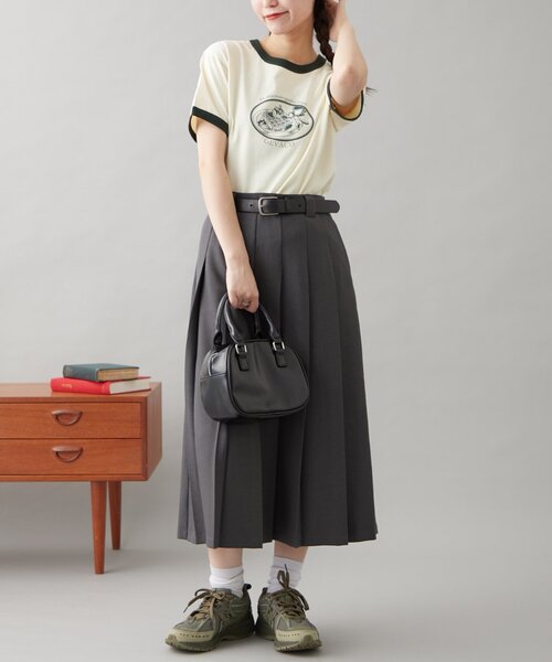 tシャツ 「GEVACO」グラフィック半袖ワッフルリンガーTEE レディース メンズ セール】【GEVACO】グラフィック半袖ワッフルリンガーTEE（T