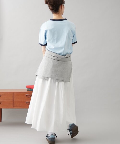 GEVACO（ゲバコ）の「【GEVACO】グラフィック半袖ワッフルリンガーTEE（Tシャツ/カットソー・レディース・アイボリー/サックスブルー/ネイビー・ONE SIZE）」の22枚目の写真