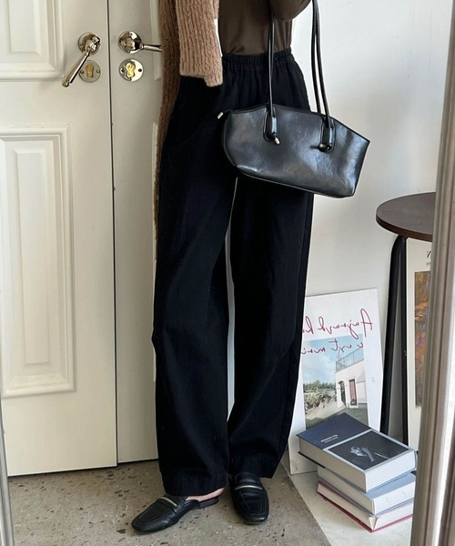 DECADE CLASSIC(ディケイド クラシック)の「【DECADE CLASSIC】コットンワイドパンツ(チノパンツ・レディース・ブラック・SMALL/MEDIUM)」の4枚目の写真