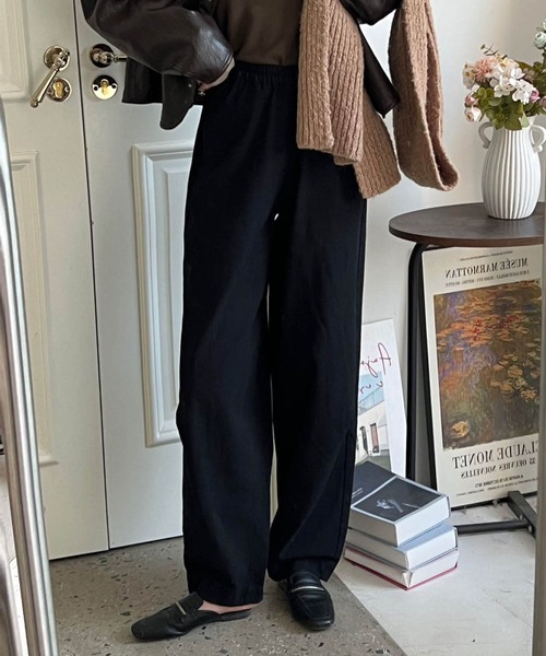 DECADE CLASSIC(ディケイド クラシック)の「【DECADE CLASSIC】コットンワイドパンツ(チノパンツ・レディース・ブラック・SMALL/MEDIUM)」の5枚目の写真