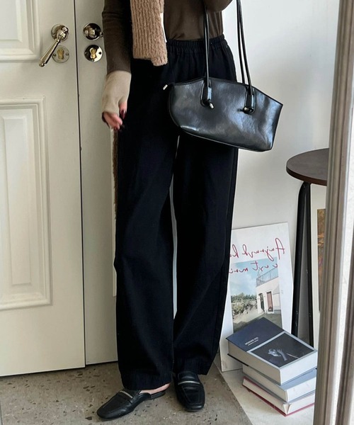 DECADE CLASSIC(ディケイド クラシック)の「【DECADE CLASSIC】コットンワイドパンツ(チノパンツ・レディース・ブラック・SMALL/MEDIUM)」の6枚目の写真