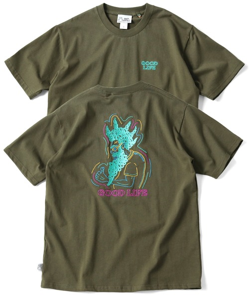 7.4oz GOOD LIFE刺繍Tee（Tシャツ/カットソー）｜gym master