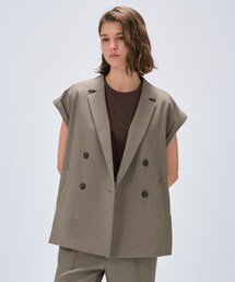 cloenc | 【セットアップ】リネンミックスジレベスト(テーラードジャケット)