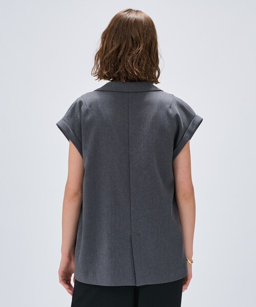 cloenc（クロエンス）の「【セットアップ／手洗い可】リネンブレンドテーラードジレ（テーラードジャケット・レディース・オフホワイト/ブラウン系/ライトグリーン/ダークグレー・01/02）」の16枚目の写真