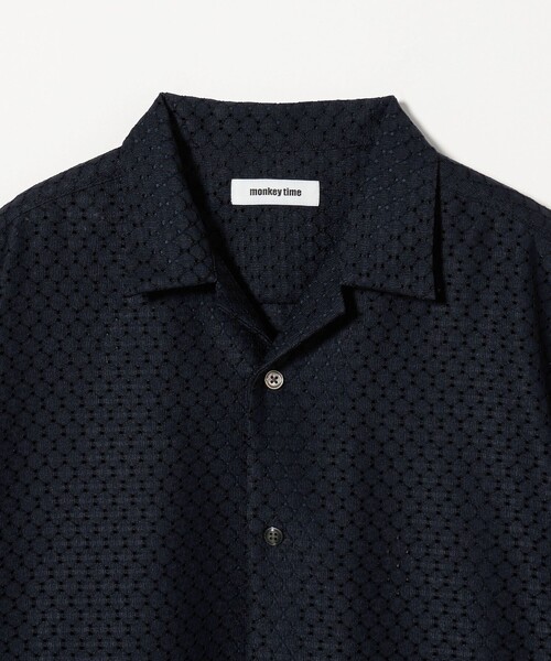 MONKEY TIME（モンキータイム）の「アイレットラッセル オープンカラー シャツ（シャツ/ブラウス・メンズ・ライトブルー/ネイビー/ホワイト・S/XL/L/M）」の6枚目の写真