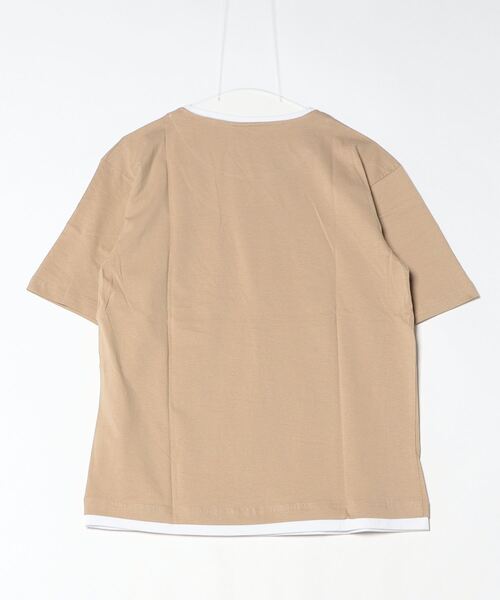 FUNALIVE(ファンアライブ)の「Fake layered short sleeve T-shirt / フェイクレイヤード半袖Tシャツ unisex(Tシャツ/カットソー・メンズ・ベージュ/ホワイト/ブラック/ネイビー・LL/M/L)」の18枚目の写真