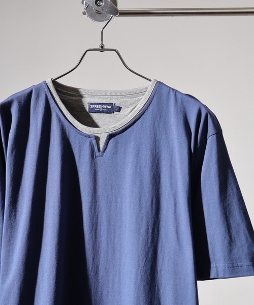 FUNALIVE(ファンアライブ)の「Fake layered short sleeve T-shirt / フェイクレイヤード半袖Tシャツ unisex(Tシャツ/カットソー・メンズ・ベージュ/ホワイト/ブラック/ネイビー・LL/M/L)」の4枚目の写真